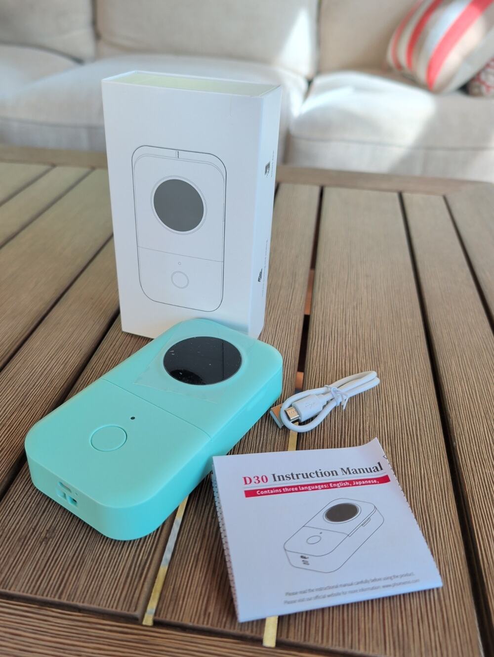 Label Maker Thermal Phomemo D30 Bluetooth Wireless Mini Portable Label Printer